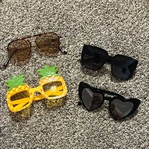 Kids Fun Sunglasses Set - Pineapple, Black, and Tortoise